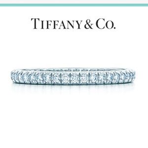 Tiffany & Co Soleste Full Eternity Diamond Band in Platinum. Size 6.